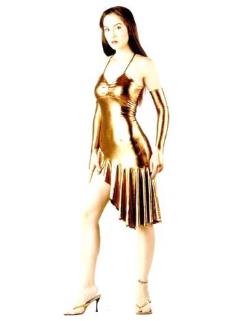 Sexy Short Gold Dress