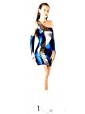 Blue and Silver Design Dress