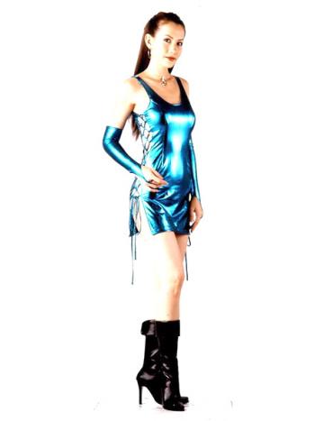 Blue Metallic Club Dress