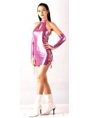 Sexy Pink Metallic Mini Dress