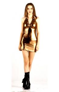 Bronze Mini Dress