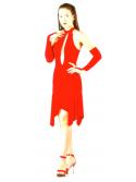 Short Red Low Cut Dress