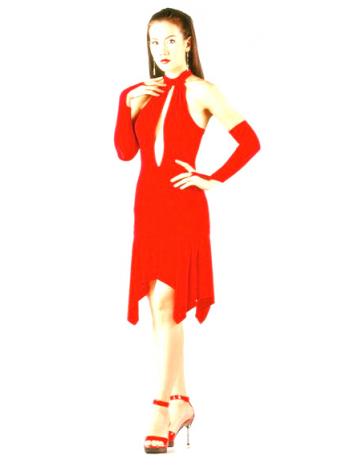 Short Red Low Cut Dress