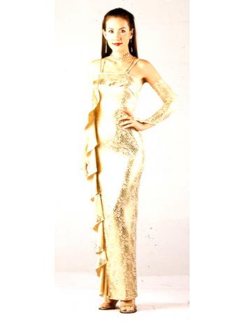 Gold Ruffle Dress