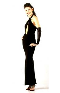 Slinky Keyhole Evening Gown