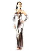Silver Sleek Form Fitting Dress
