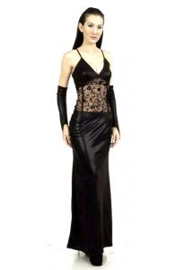 Black Lace Inset Dress