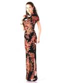 Elegant Long Black Asian Style Gown