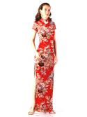 Elegant Long Red Asian Style Gown