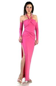Elegant Pink Evening Gown