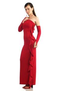 Sexy Strapless Red Dress