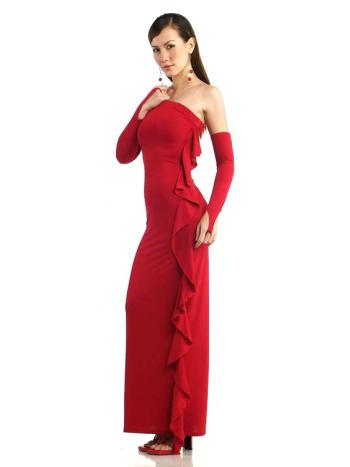 Sexy Strapless Red Dress