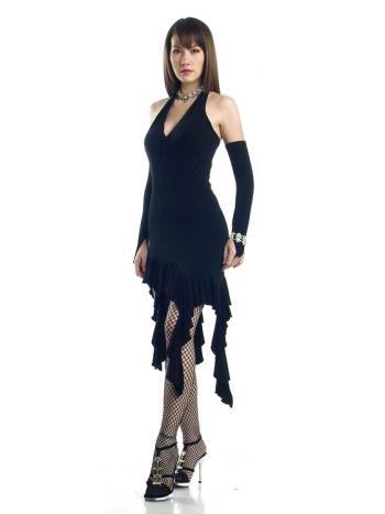 Sexy Black Ruffle Dress