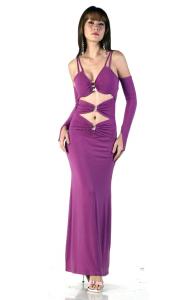 Sexy Long Purple Dress
