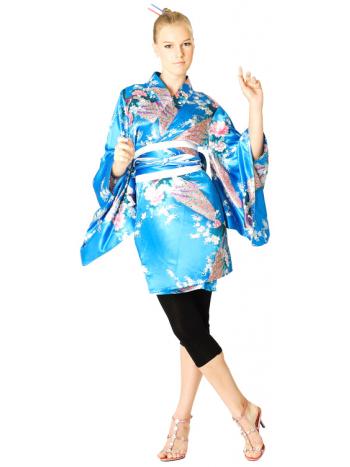 Short Turquoise Kimono