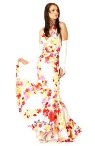 Sexy Floral Salsa Dress
