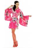 Short Fuchsia Kimono