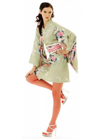 Short Honeydew Kimono