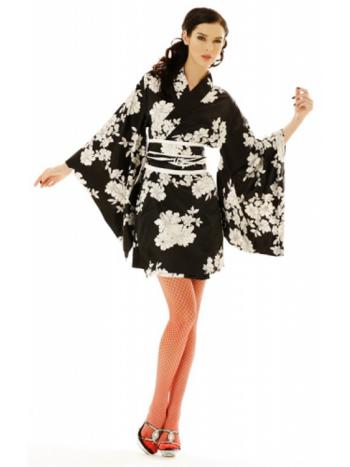 Short Black Kimono