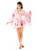 Pink Kimono Mini Dress