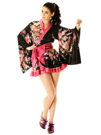 Black Mini Kimono