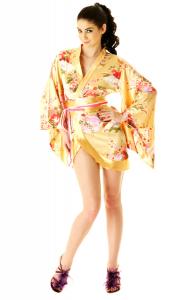 Gold Mini Kimono