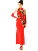 Deep Red China Dress