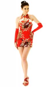 Short Red China Dress