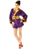 Purple Kimono Mini Dress