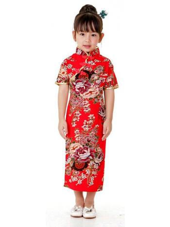 Little Girls Red Qipao - Kids Costumes - Neve Bianca