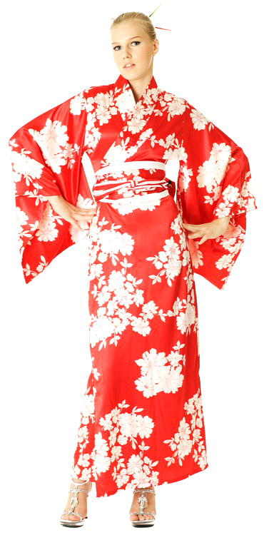 Red Kimono - Long Yukata & Kimono - Neve Bianca